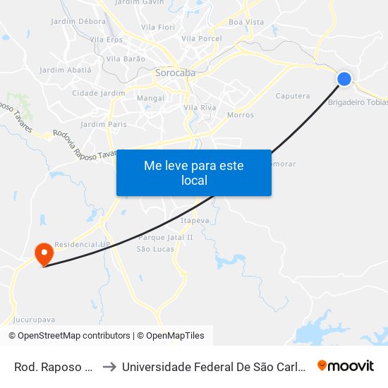 Rod. Raposo Tavares, Sn to Universidade Federal De São Carlos - Campus Sorocaba map