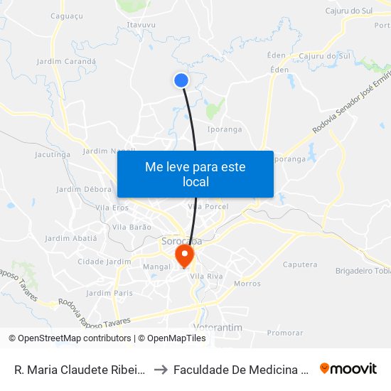 R. Maria Claudete Ribeiro, Sem Ref. to Faculdade De Medicina De Sorocaba map