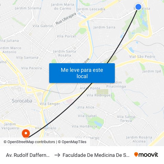 Av. Rudolf Daffernner, Sn to Faculdade De Medicina De Sorocaba map