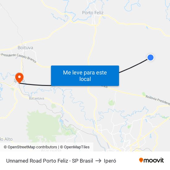 Unnamed Road Porto Feliz - SP Brasil to Iperó map