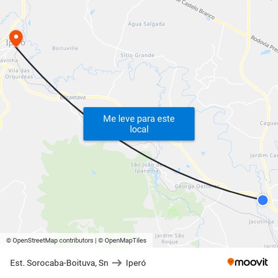 Est. Sorocaba-Boituva, Sn to Iperó map