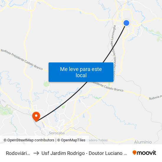 Rodoviária De Itu to Usf Jardim Rodrigo - Doutor Luciano Dos Santos De Marchi map