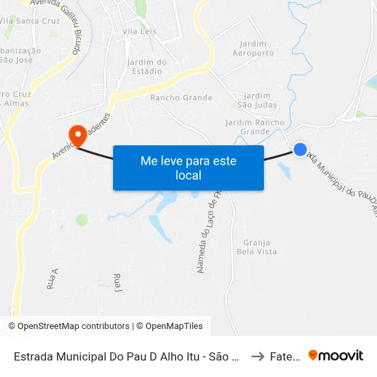 Estrada Municipal Do Pau D Alho Itu - São Paulo 13305 Brasil to Fatec Itu map