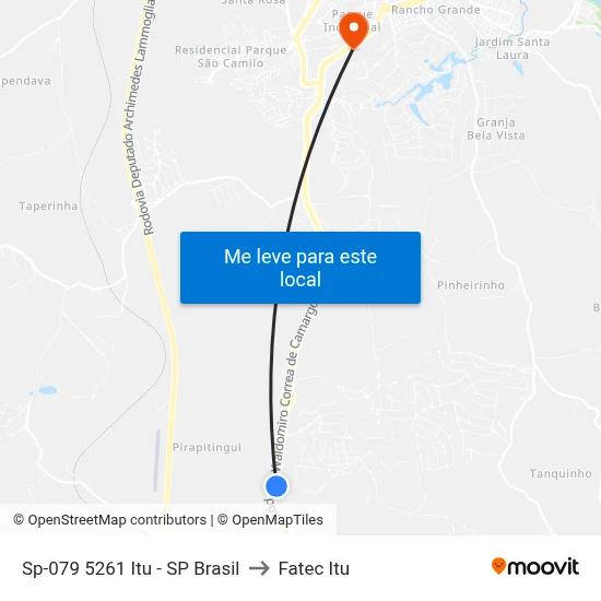 Sp-079 5261 Itu - SP Brasil to Fatec Itu map