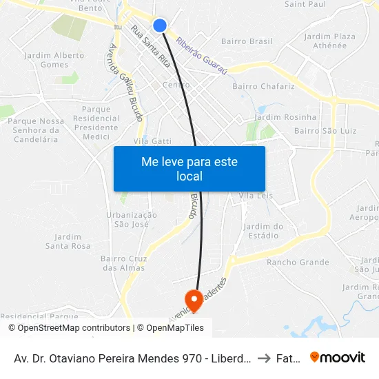 Av. Dr. Otaviano Pereira Mendes 970 - Liberdade Itu - SP 13301-000 Brasil to Fatec Itu map