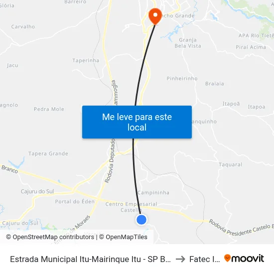 Estrada Municipal Itu-Mairinque Itu - SP Brasil to Fatec Itu map