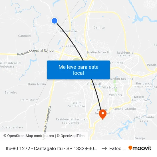Itu-80 1272 - Cantagalo Itu - SP 13328-300 Brasil to Fatec Itu map