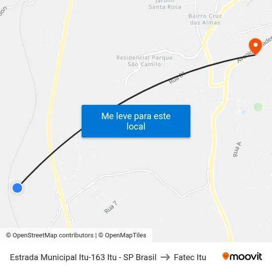 Estrada Municipal Itu-163 Itu - SP Brasil to Fatec Itu map