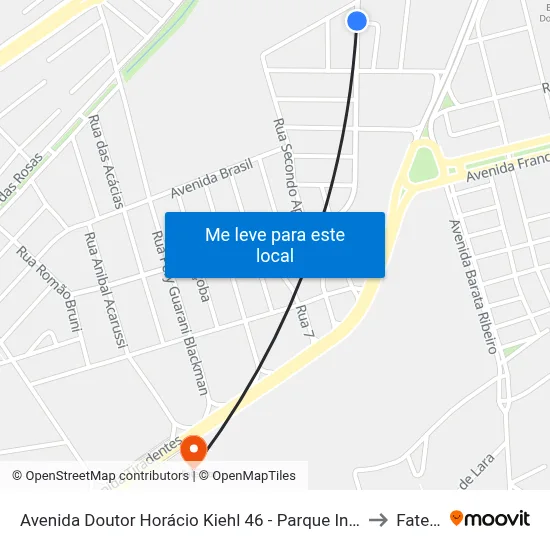 Avenida Doutor Horácio Kiehl 46 - Parque Industrial Itu - SP Brasil to Fatec Itu map