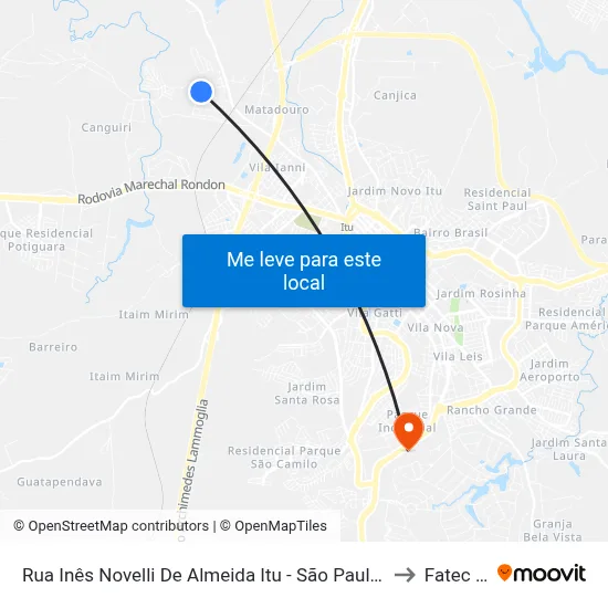 Rua Inês Novelli De Almeida Itu - São Paulo Brasil to Fatec Itu map