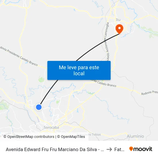 Avenida Edward Fru Fru Marciano Da Silva - Mercado E Açougue MC to Fatec Itu map