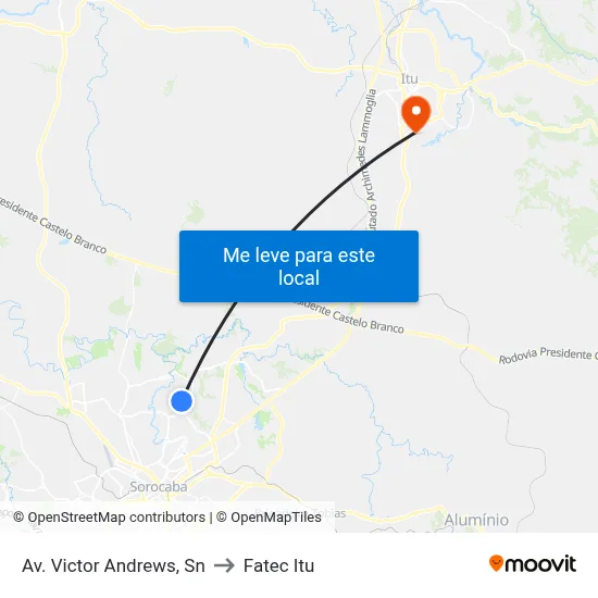 Av. Victor Andrews, Sn to Fatec Itu map