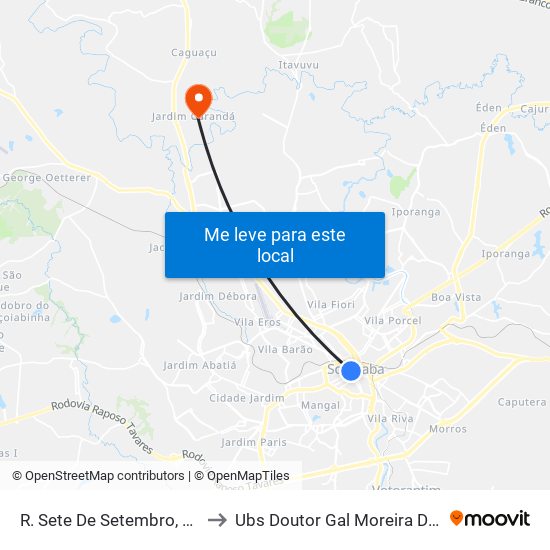 R. Sete De Setembro, 26 to Ubs Doutor Gal Moreira Dini map