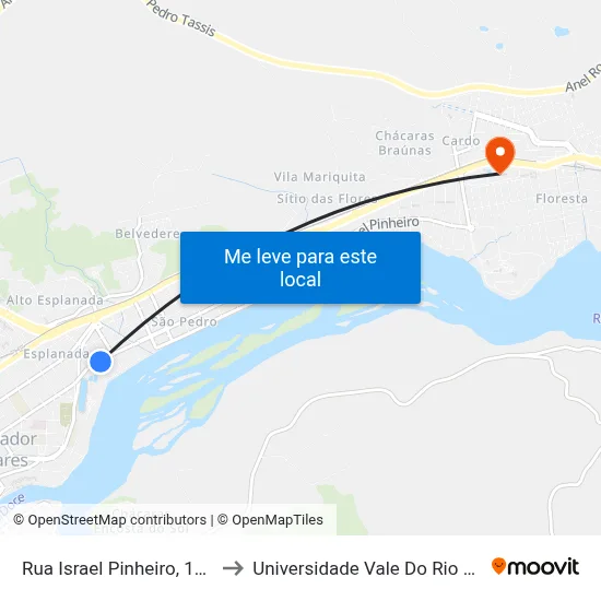 Rua Israel Pinheiro, 1423 | Grill to Universidade Vale Do Rio Doce - Ceu map