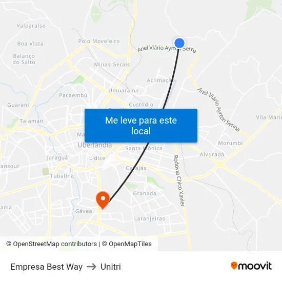 Empresa Best Way to Unitri map