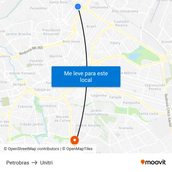 Petrobras to Unitri map
