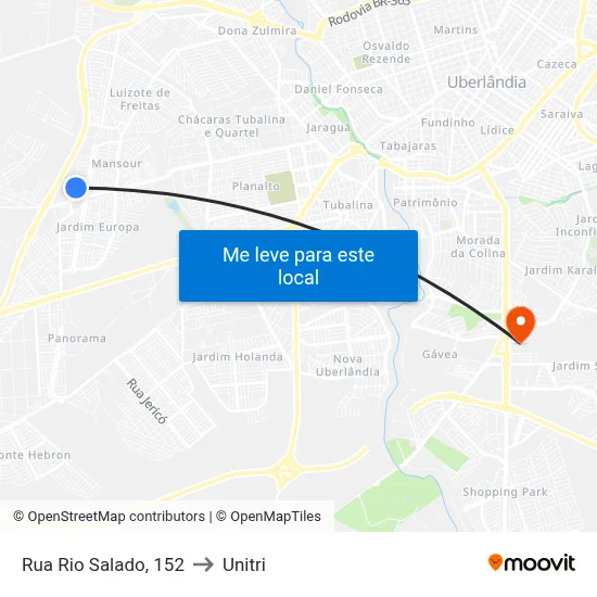 Rua Rio Salado, 152 to Unitri map