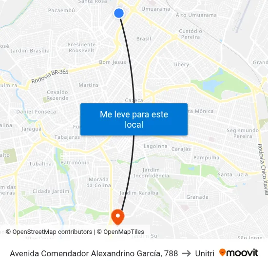 Avenida Comendador Alexandrino García, 788 to Unitri map