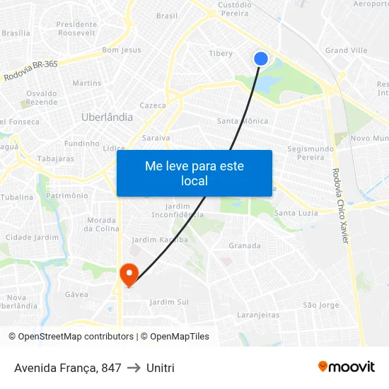 Avenida França, 847 to Unitri map