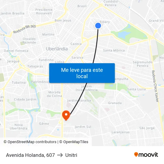 Avenida Holanda, 607 to Unitri map
