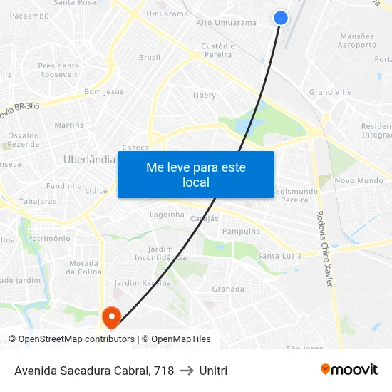 Avenida Sacadura Cabral, 718 to Unitri map