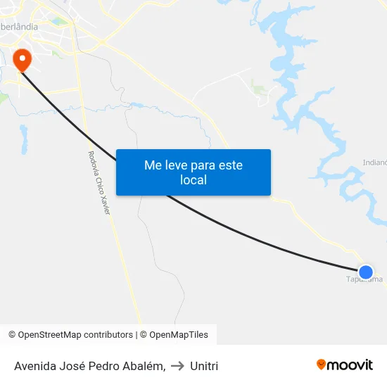 Avenida  José Pedro Abalém, to Unitri map