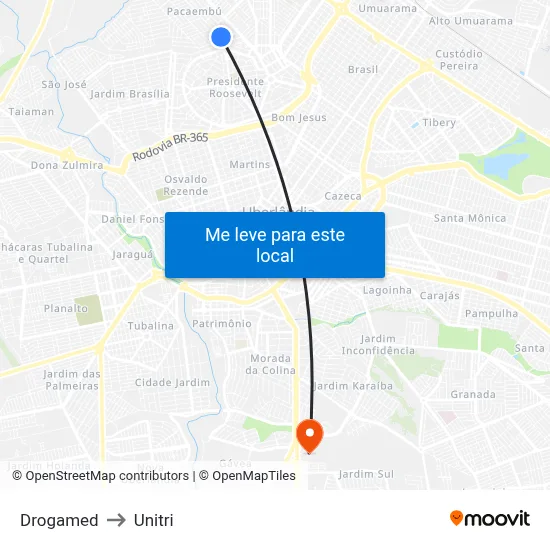 Drogamed to Unitri map