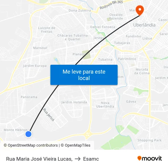 Rua Maria José Vieira Lucas, to Esamc map