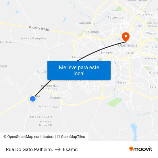 Rua Do Gato Palheiro, to Esamc map