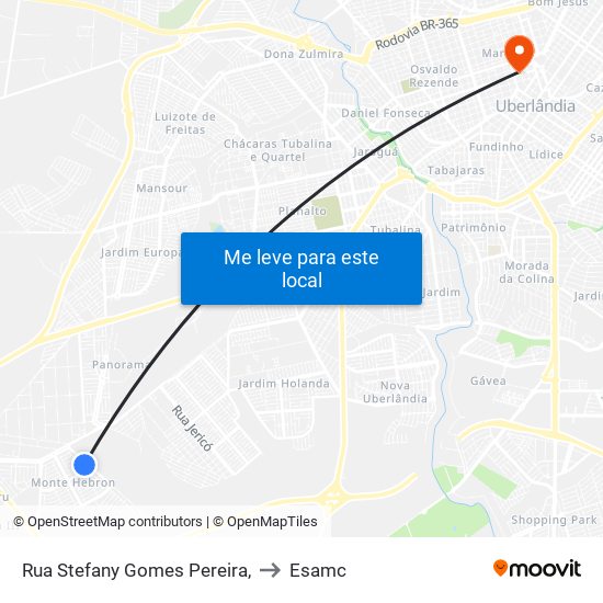 Rua Stefany Gomes Pereira, to Esamc map