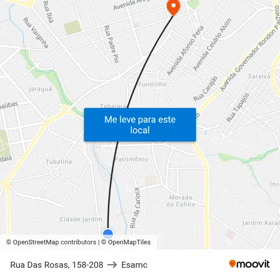 Rua Das Rosas, 158-208 to Esamc map
