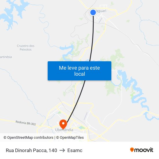 Rua Dinorah Pacca, 140 to Esamc map