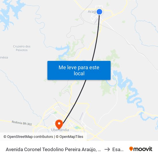 Avenida Coronel Teodolino Pereira Araújo, 40 to Esamc map