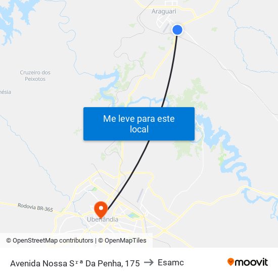 Avenida Nossa Sʳª Da Penha, 175 to Esamc map