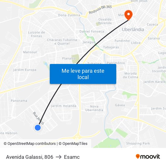 Avenida Galassi, 806 to Esamc map