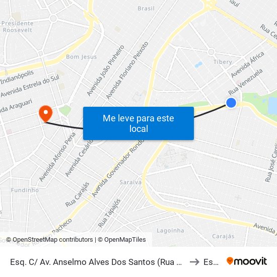 Esq. C/ Av. Anselmo Alves Dos Santos (Rua Pedro José Castro) to Esamc map