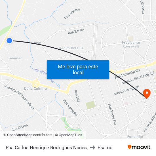 Rua Carlos Henrique Rodrigues Nunes, to Esamc map