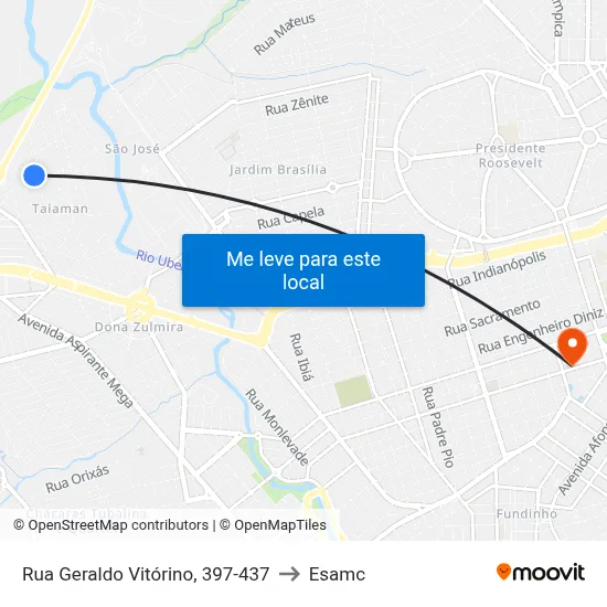 Rua Geraldo Vitórino, 397-437 to Esamc map