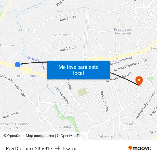 Rua Do Ouro, 235-317 to Esamc map