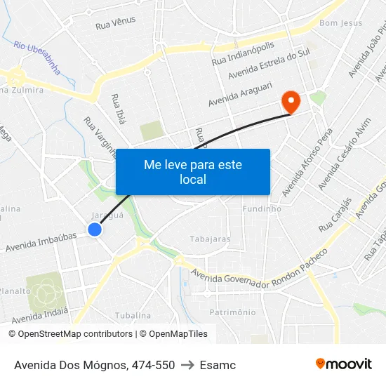 Avenida Dos Mógnos, 474-550 to Esamc map