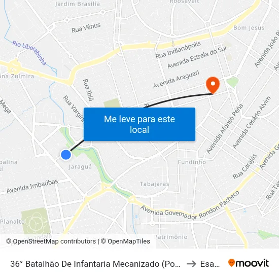 36° Batalhão De Infantaria Mecanizado (Ponto 4) to Esamc map