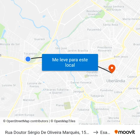 Rua Doutor Sérgio De Oliveira Marquês, 156-220 to Esamc map
