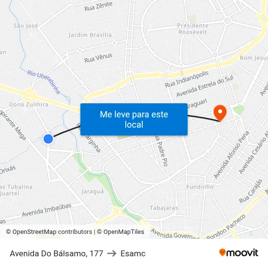 Avenida Do Bálsamo, 177 to Esamc map