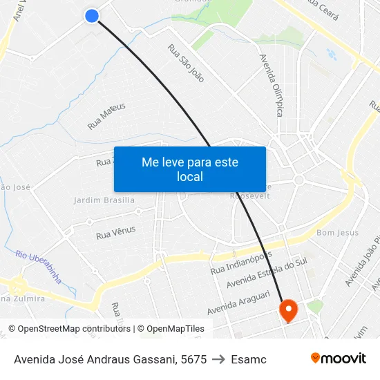 Avenida José Andraus Gassani, 5675 to Esamc map