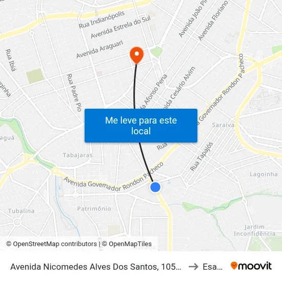 Avenida Nicomedes Alves Dos Santos, 1053-1115 to Esamc map