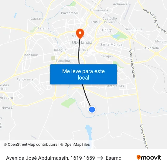 Avenida José Abdulmassih, 1619-1659 to Esamc map