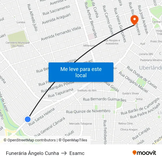 Funerária Ângelo Cunha to Esamc map