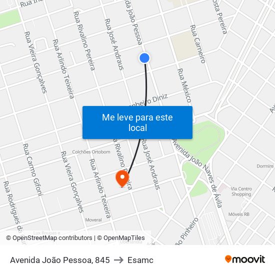 Avenida João Pessoa, 845 to Esamc map