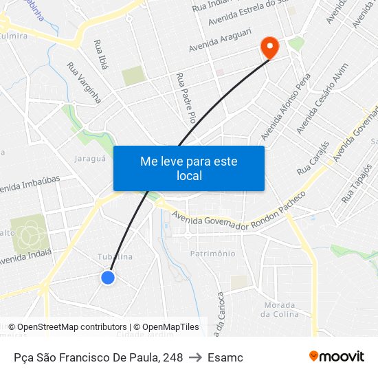 Pça São Francisco De Paula, 248 to Esamc map