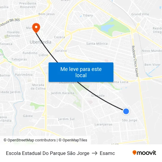Escola Estadual Do Parque São Jorge to Esamc map